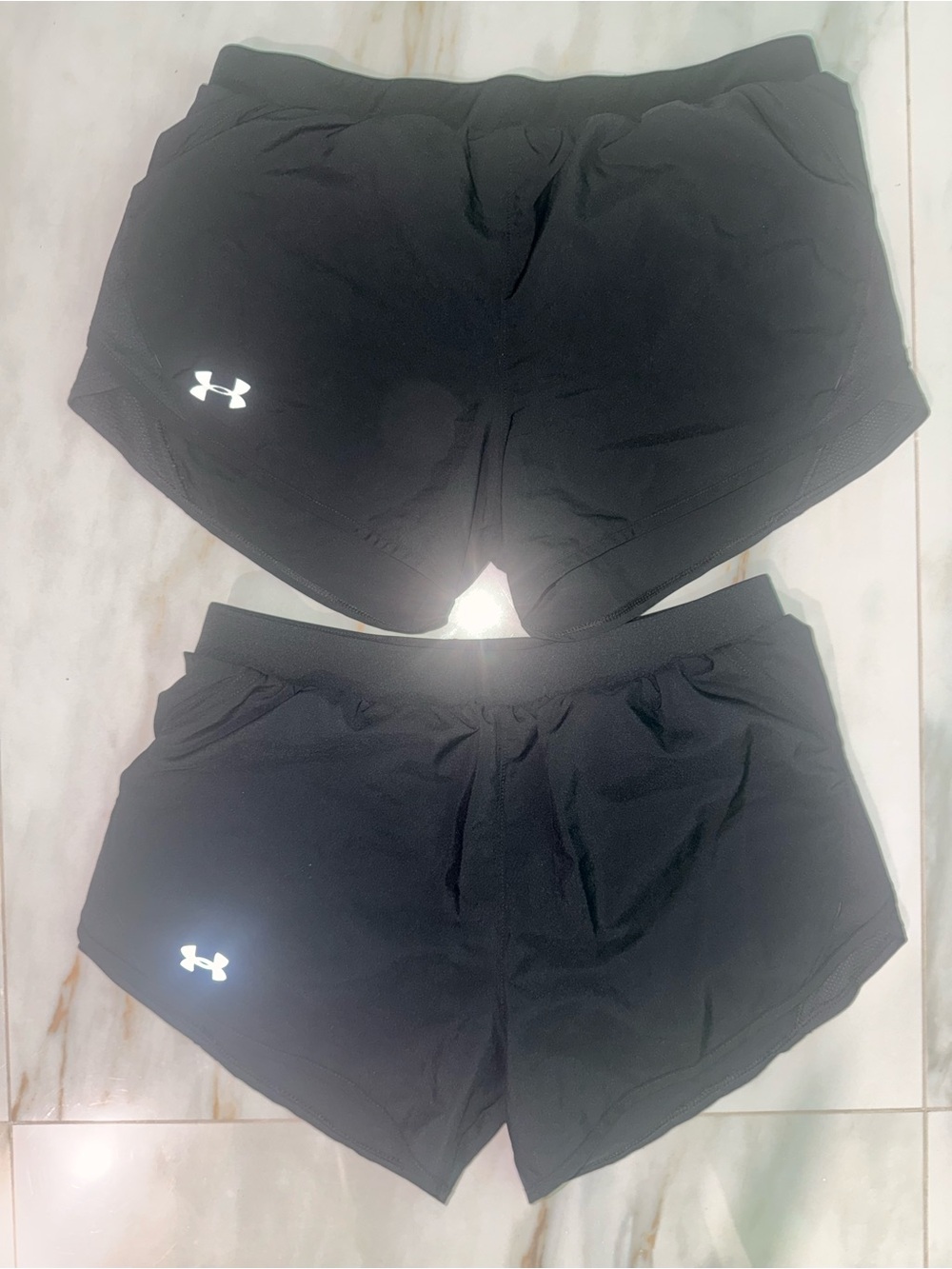 Under Armour Black Women’s Running Shorts with Reflective Logo